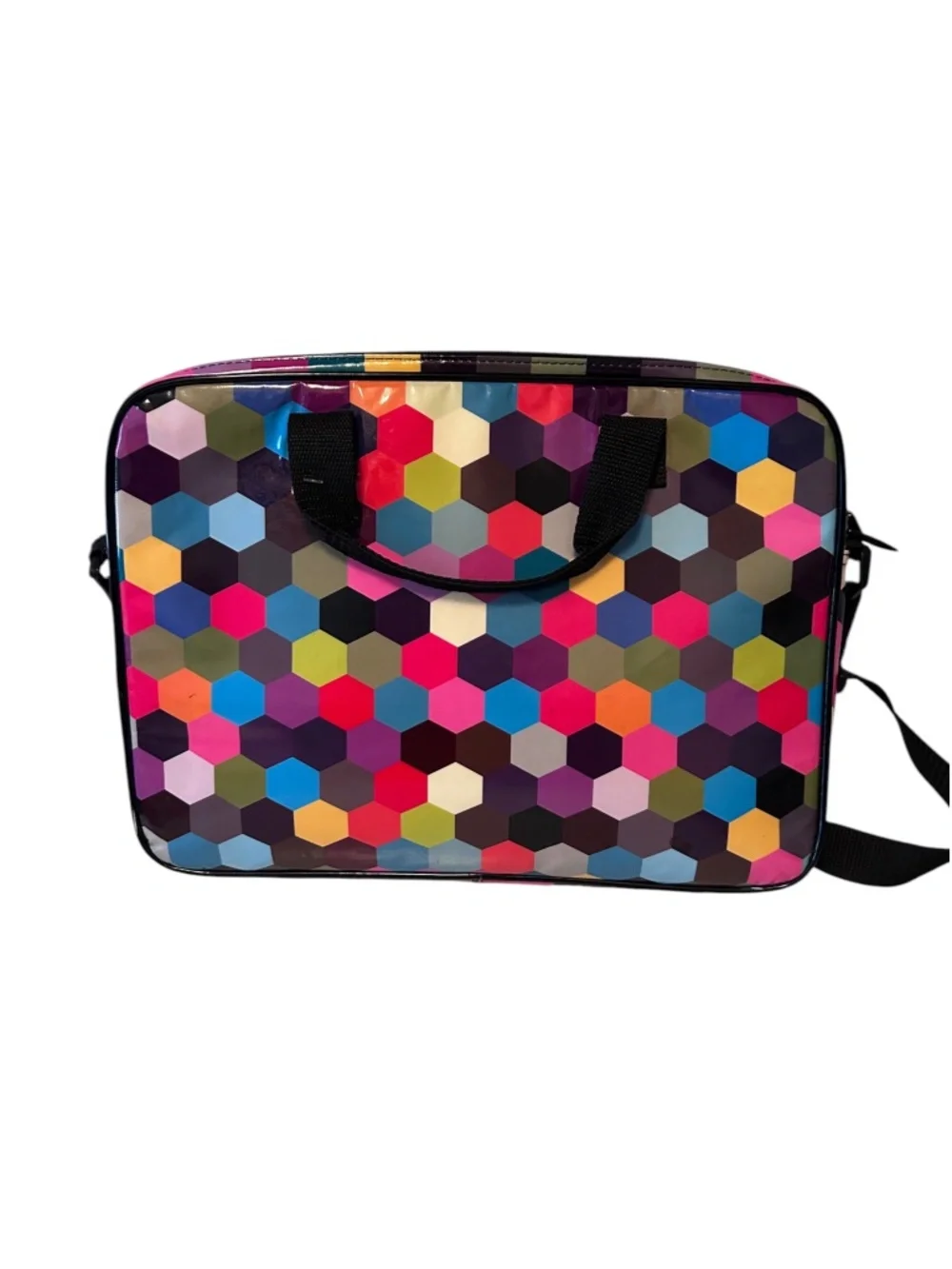 NWOT Paperchase Laptop Crossbody Polkadot Oilcloth Carry Case Bag